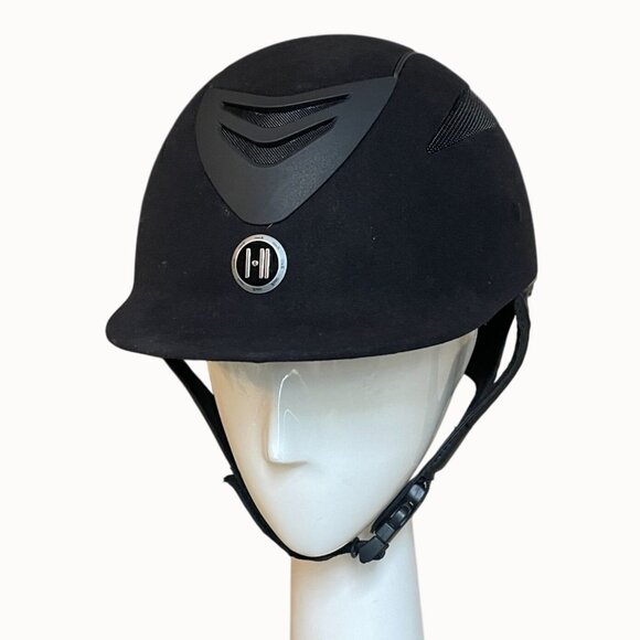 One K Defender Avance Riding Helmet Black Suede ASTM/SEI Certified Size XL - Picture 1 of 9